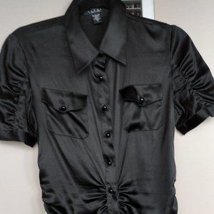 Robert Rodriguez Satin black blouse